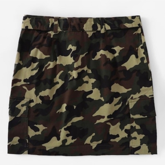 💥 Tie Waist Camo Print Skirt - Picture 4 of 4